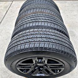 20” Chevy 1500 Silverado LTZ Tahoe RST Suburban Trail bossTrail boss Gloss Black Wheels Rims Tires