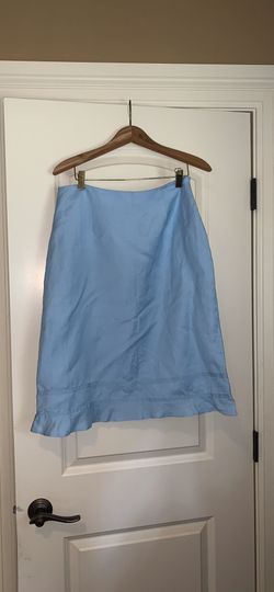 Blue pencil skirt