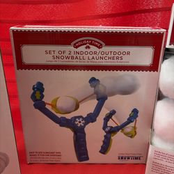 Indoor/Outdoor Snowball Launchers (2) w/48 Indoor Snowballs New/Unopened