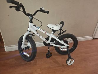 RoyalBaby Freestyle Outdoor Kid's Bicycle with Training Wheels, 16 Inch, White