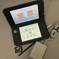Nintendo 3DS XL Blue With 64GB Memory Card and Official Charger