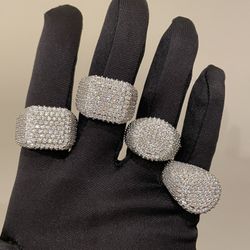 VVS Moissanite Rings Pass Diamond Tester Bust Down