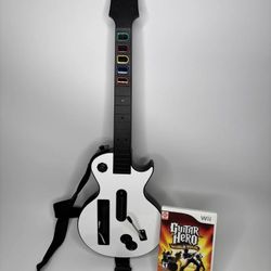 Guitar Hero Guitar RedOctane 95125.805 Les Paul (Nintendo Wii) W Game - Tested