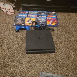 Ps4 Slim With Controler And Games