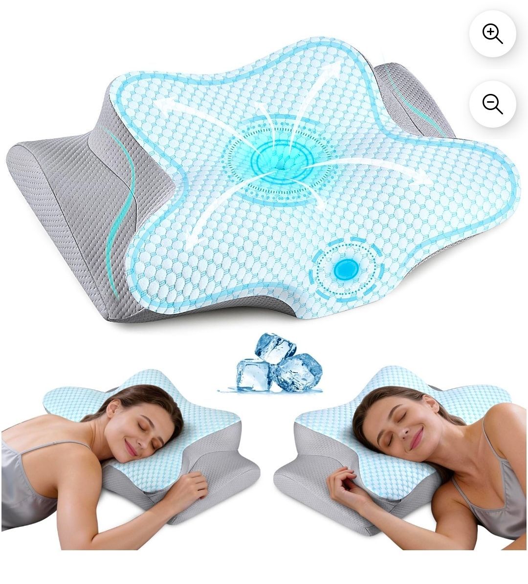 New, Neck Pillow - Side Sleeper For Sleeping Contour Memory Foam Pillows Sleepers