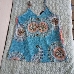 Jonivey Women's Casual V-Neck Strappy Spagetti Strap Tank Top Size Small