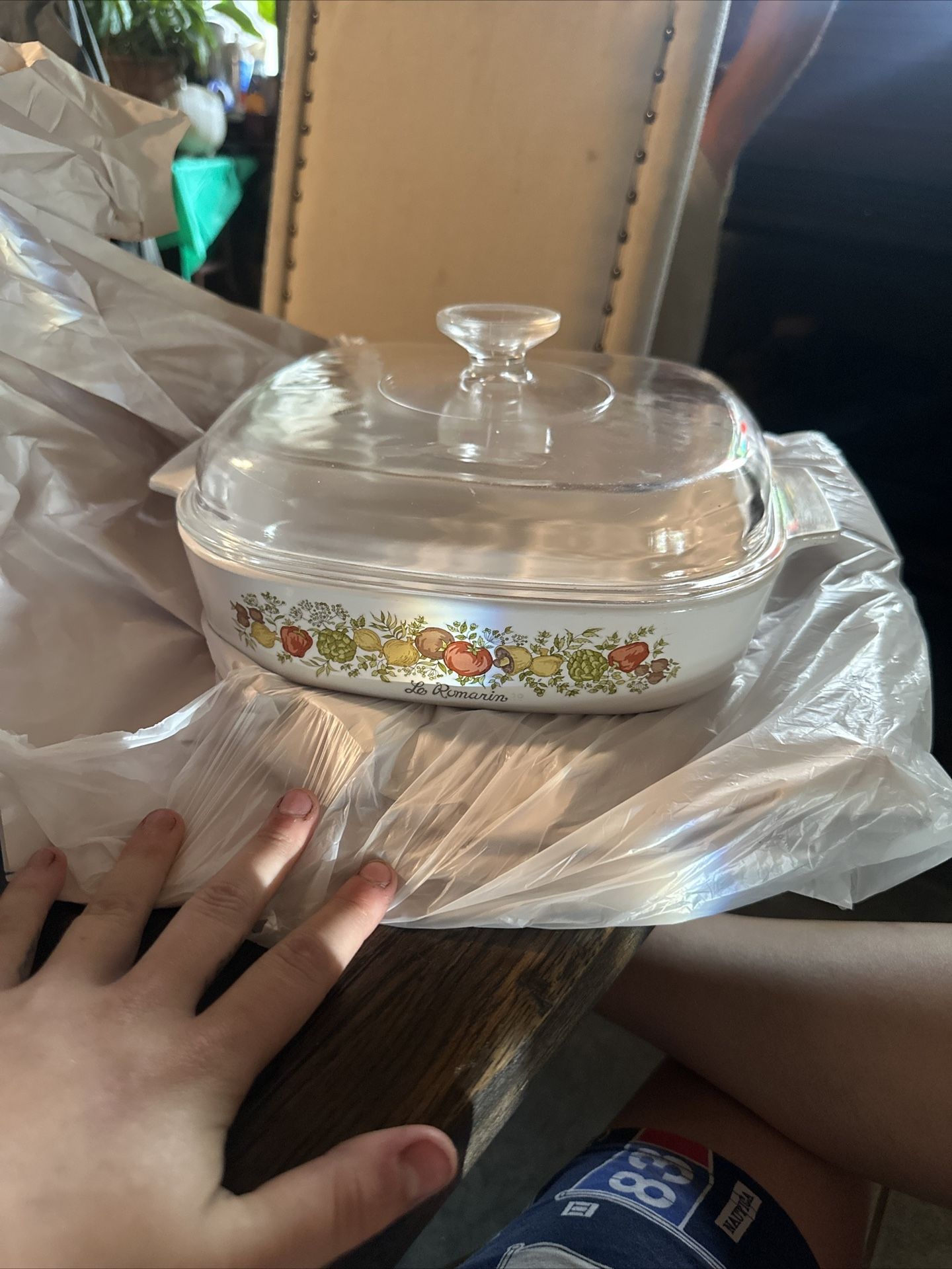Vintage Corning Ware Spice Of Life La Romarin Casserole A-10-B w/ Pyrex Lid