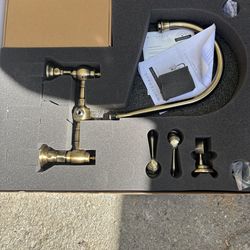 WHITEHAUS  LONG SWIVEL SPOUT WALL MOUNT FAUCET