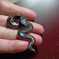 Black And Gold Serpent Pendant