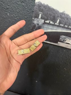 14k Gold Plated 100$ Bill Earings