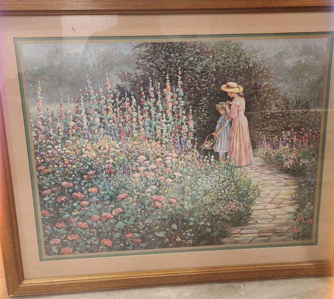 Vintage framed “Thru God's Grace" by Bettie Felder 