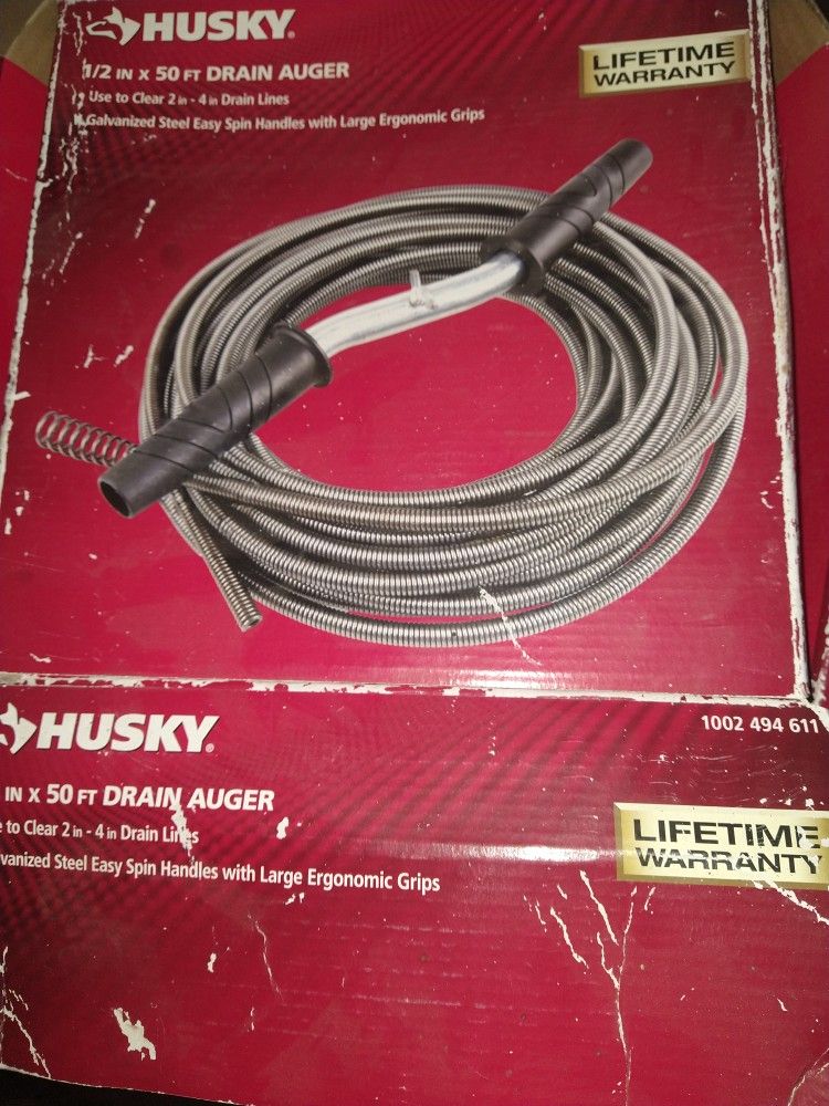Half Inch By 50 Ft Drain Auger