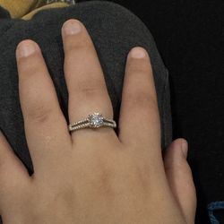 Moissanite Engagement Ring 1.22 CTW Sterling Silver Size 10 – Must Go