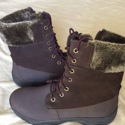 Easy Trax By Easy Spirt Lace Up Leather Suade  Ankle Boots Size 8-8.5