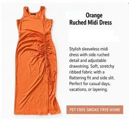 Orange tank dress women’s