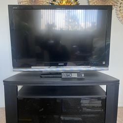 Sony 40” Inch LCD And Tv Stand Free
