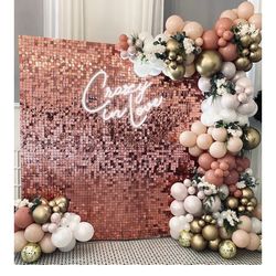 Shimmer wall- rose gold