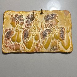Vintage  The Three Ladies  Of Knossos Wall Plaque 