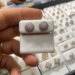 Real Gold And Real Diamond Earrings