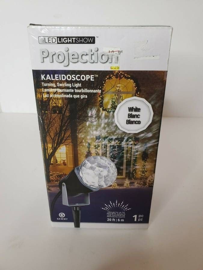 KALEIDOSCOPE PROJECTION LED LIGHT--WHITE--TURNING-SWIRLING 35074
