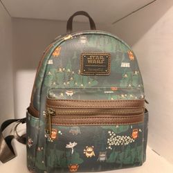Star Wars Disney Ewok Forest LOUNGEFLY Mini Backpack