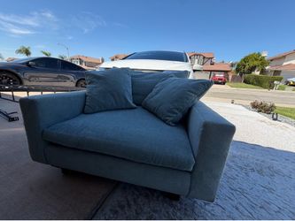 Single light blue couch