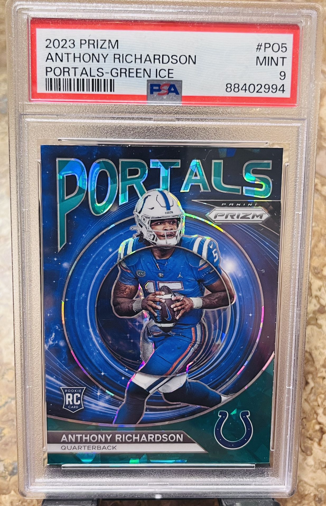 Anthony Richardson Psa Graded 9 Green Ice