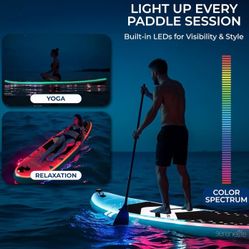 SereneLife LED Inflatable Paddle Board
