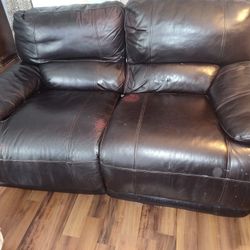 Leather recliner Love Seat