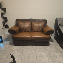 Chateau d'Ax Italian Leather Sofa – $350 Firm