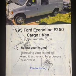 1995 Ford Econoline  E250 Cargo Van C 
