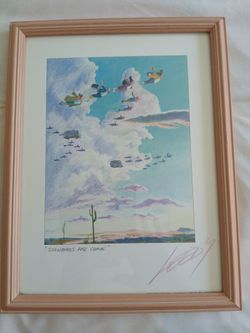 Framed Picture " The SnowBirds Are Comin"