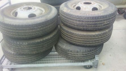 Diesel truck tires 6 tires 16's