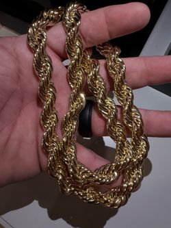 24” GF 12mm Diamond Cut Rope Chain