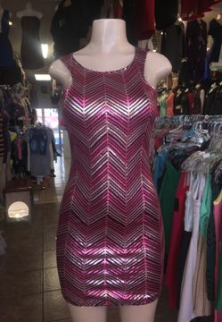 Pink sequence dress
