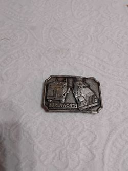 Kenworth Trucks Silver Metal Belt Buckle. 1977