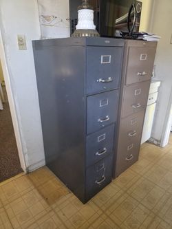 Two Metal Cole Steel cabinets