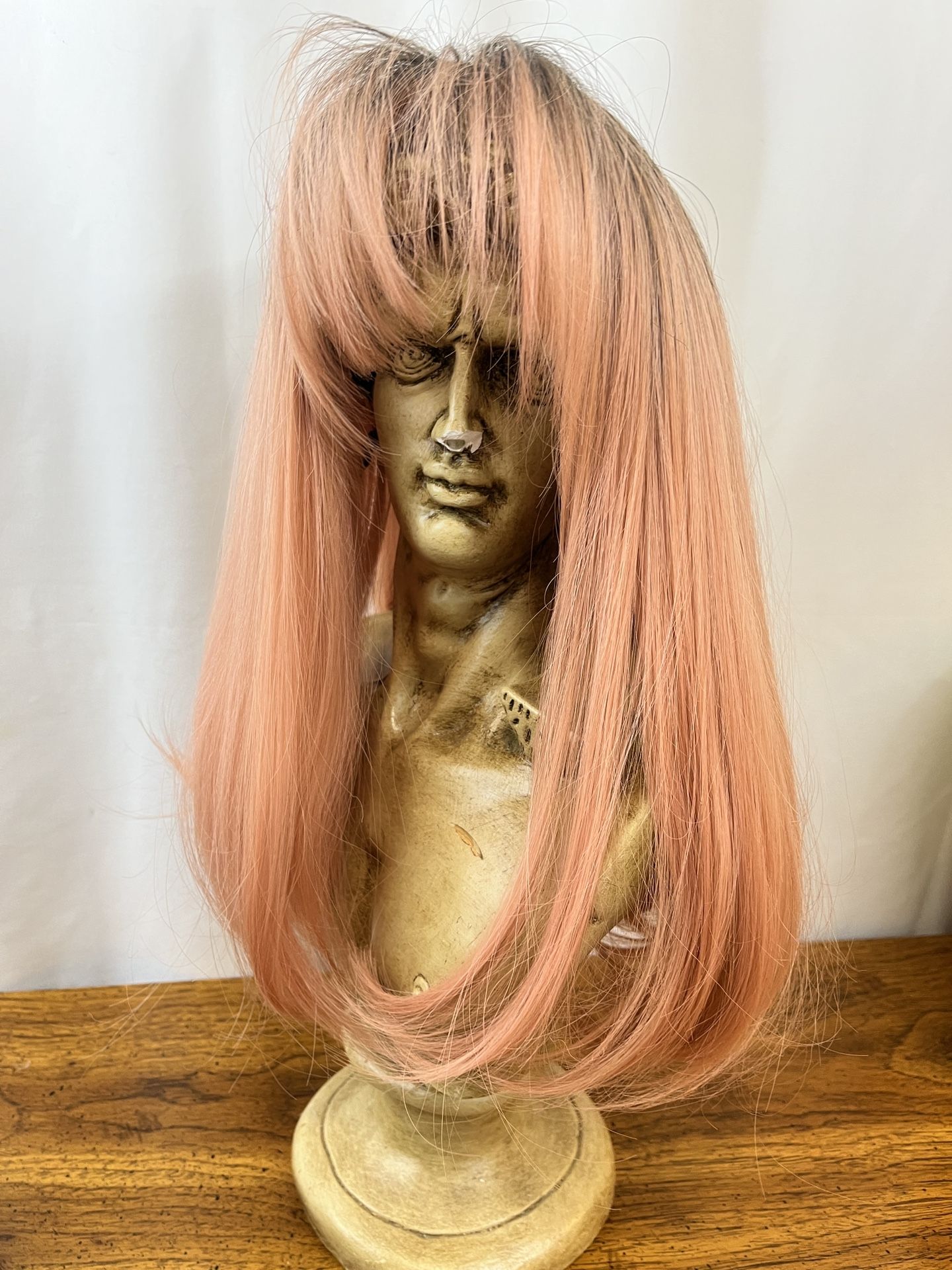 Human Hair- Long Pink Ombré ThickLace Wig