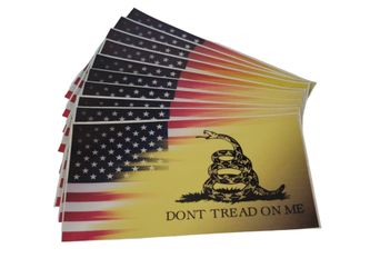 10 Stickers Don't Tread On Me Vertical 2.5 inch - Horizontal 4.5 inch