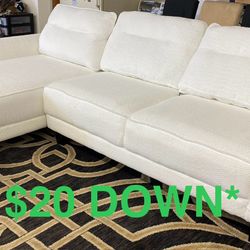 New Boucle Style Sectional (Finance & Delivery)