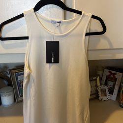 Fashion Nova White MIDI Dress