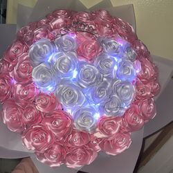 Eternal Roses With Lights 52 Roses
