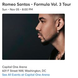 Romeo Santos Tickets Capital One Arena Sunday Nov 5