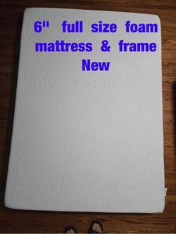 6  inches  mattress  &  frame  (NEW)  -  $120