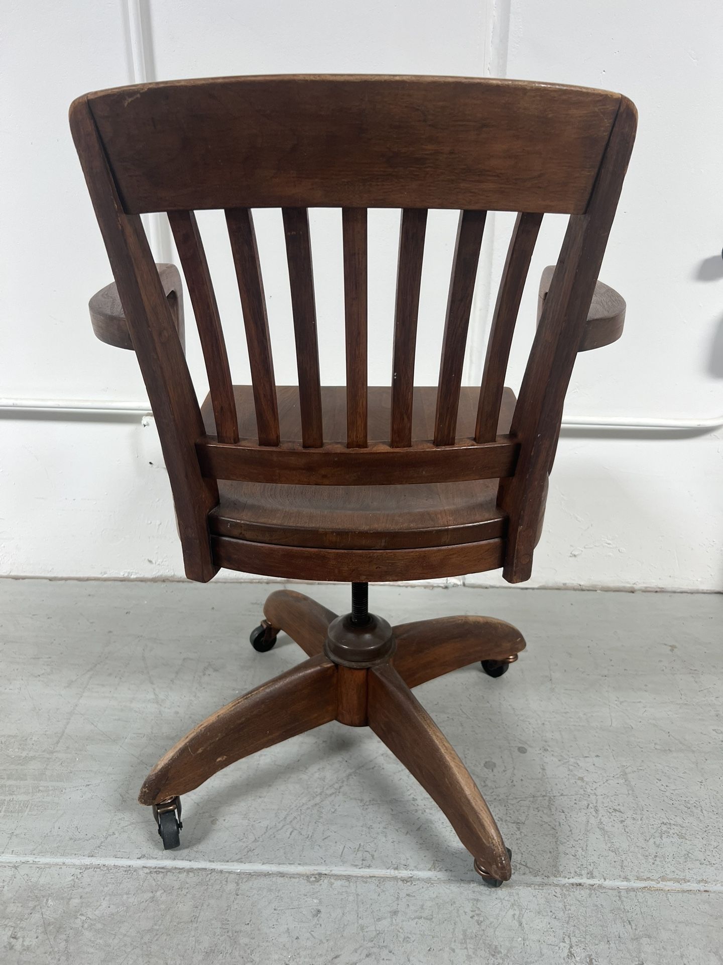 Gunlocke Solid Walnut Chair