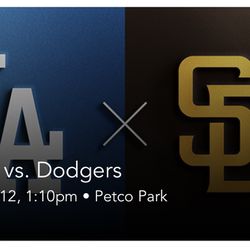Dodgers Vs Padres Tickets (Sunday game) 
