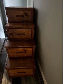 4 wood stair drawer