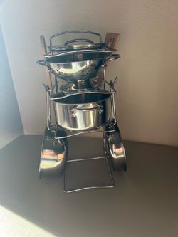 Melissa & Doug Stainless Steel Kids Pots & Pans Set - as new