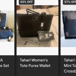 Vanessa Williams Black Tote And Bag