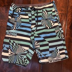 4 pairs of Boys board shorts-size 27  Salty crew, volcom, vans